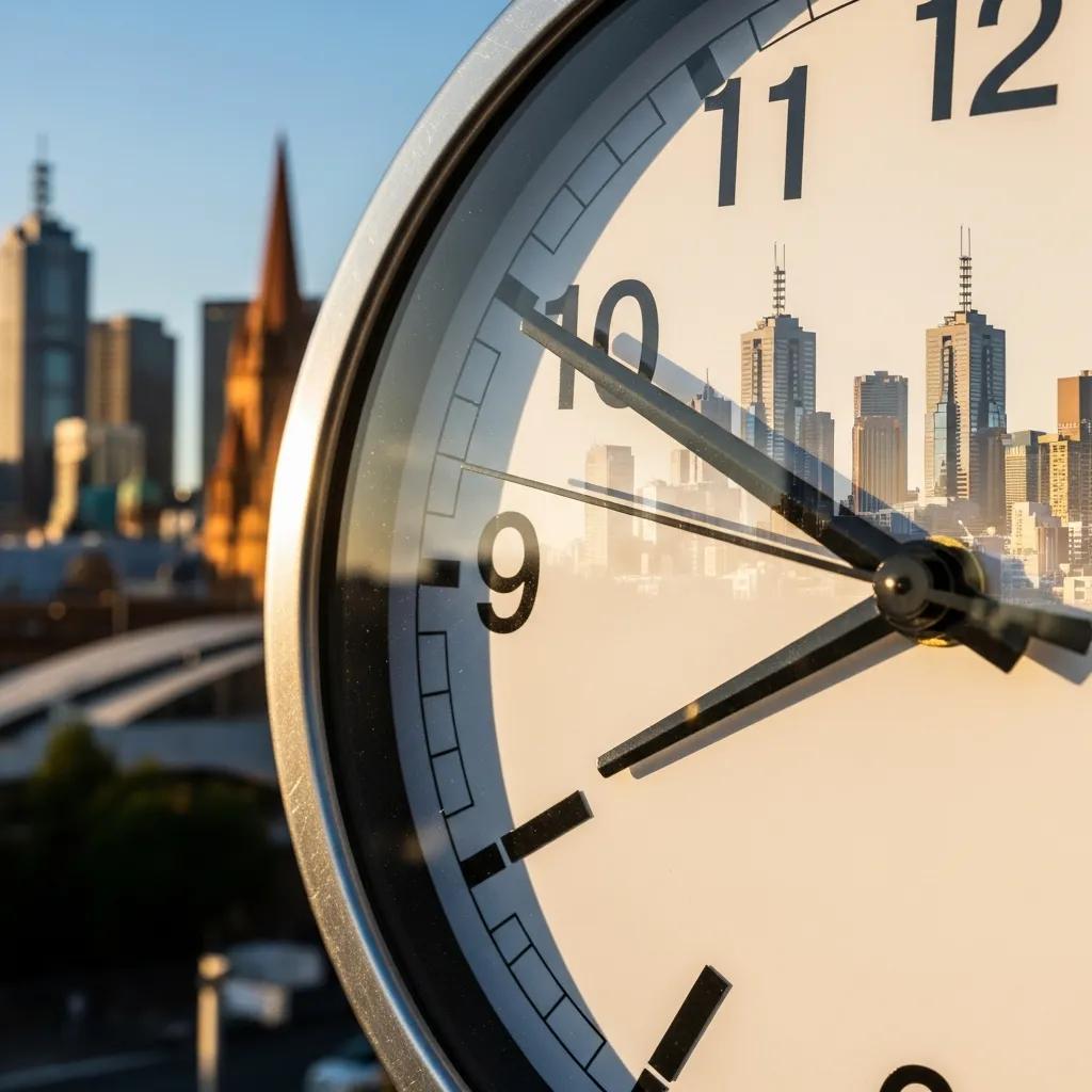 Clock symbolizing quick emergency plumber response times in Melbourne